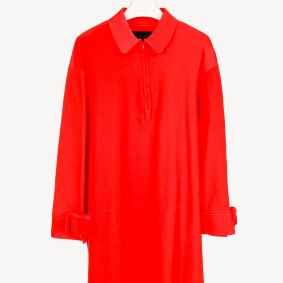 Marie Saint Pierre Hibiscus Ponte Bow-Cuff Long-Sleeve Dress - Picture 1 of 9